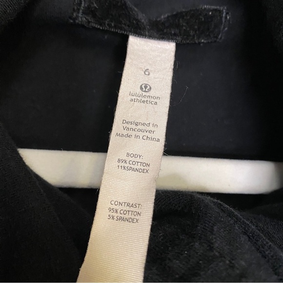Lululemon Savasana Black Knit High Neck Asymmetrical Sweater Jacket Size 6 - Picture 8 of 9